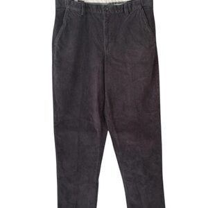 LL Bean Corduroy Pants Men’s Brown 35x34 Waistband Elastic Panels Comfort Waist